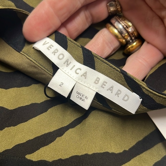 Veronica Beard NWT Serence Maxi Skirt Size 2 in Olive Zebra - Picture 10 of 14